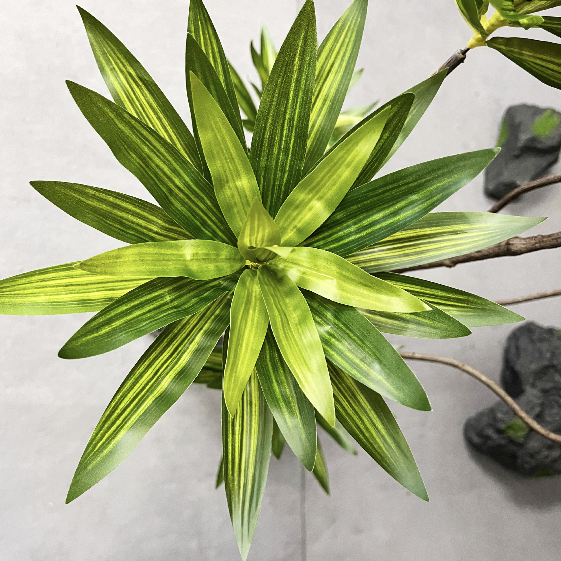 Simulación de plantas verdes lirio bambú en maceta casa sala de estar decoración de gran tamaño planta falsa paisajismo decoración flores simuladas