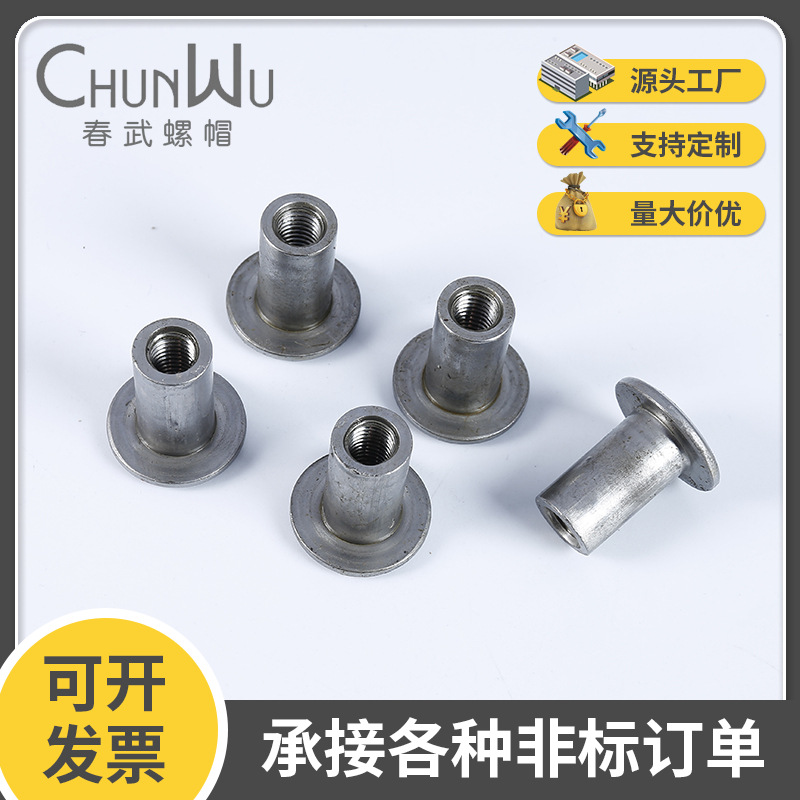 厂家直供T型螺母 冷镦铁板圆螺母 T型焊接螺母 非标五金配件