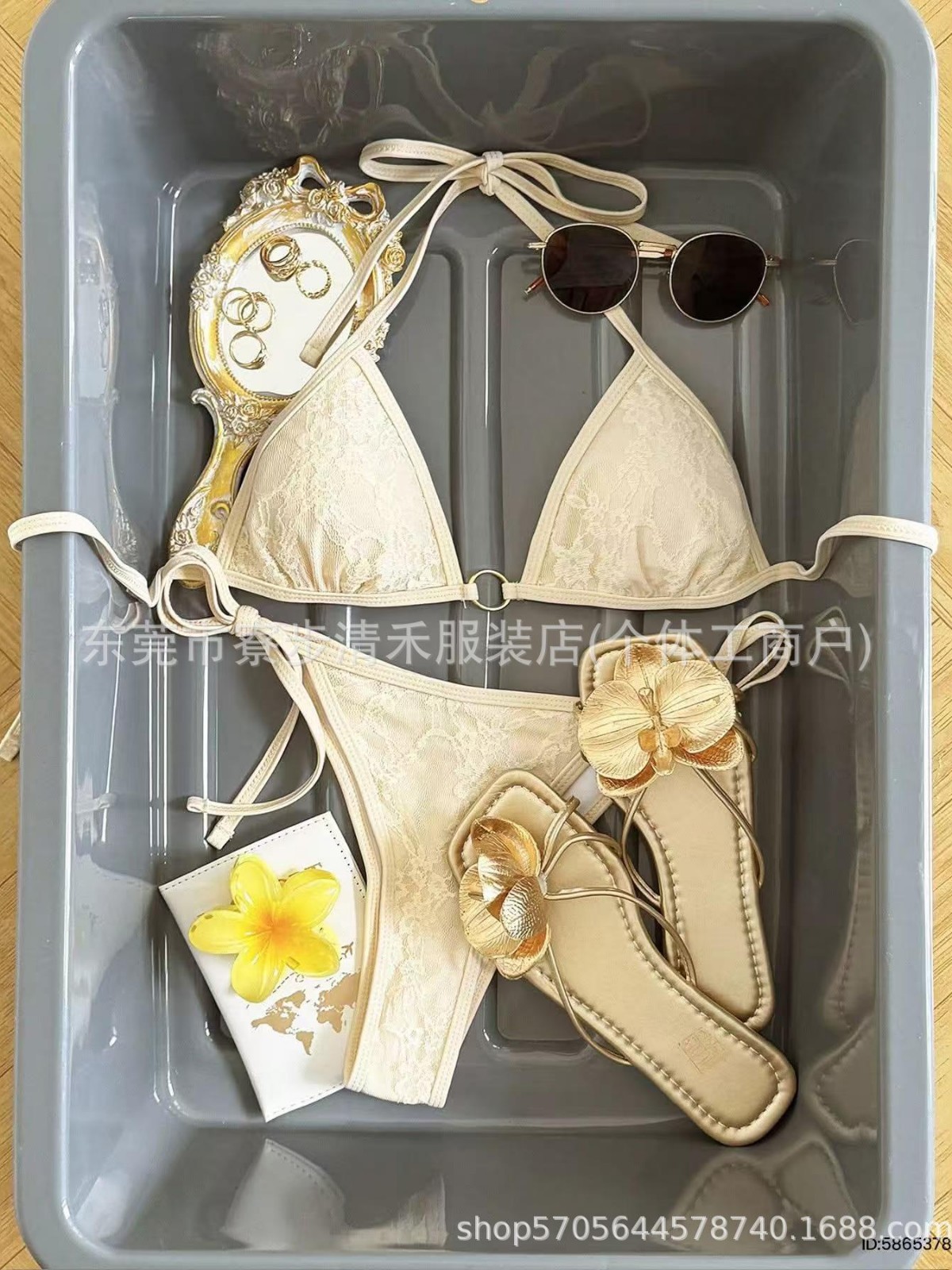 Explosiones transfronterizas de bañador shein impresión de alta calidad split bikini sexy cuello Amazon comercio exterior al por mayor