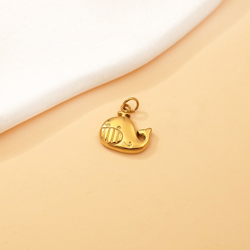 Accesorios de joyería de acero de titanio Serie de vida marina Concha Concha Estrella de mar Tortuga Collar de bricolaje Accesorios de pulsera colgante