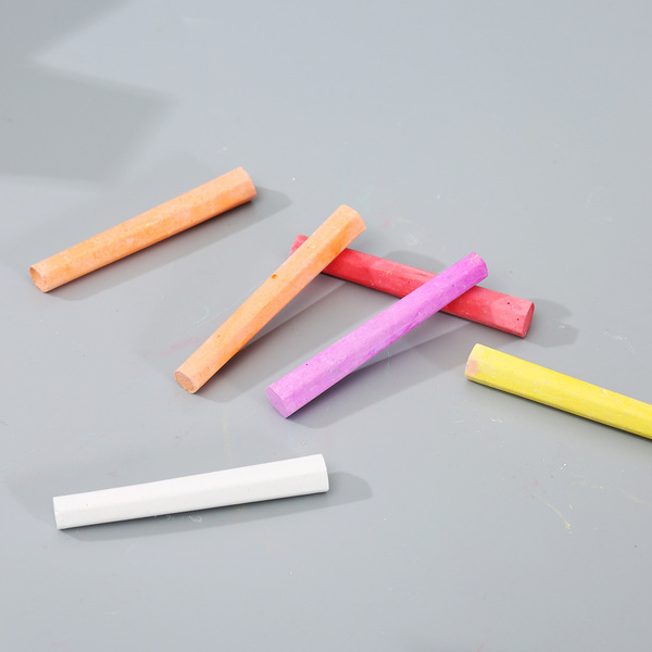Hexagonal children's erasable white chalk dust-free