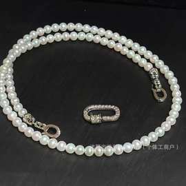 4-5mm淡水AK珍珠搭方形万能扣时尚百搭小众高级有设计感诸暨珍珠