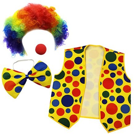 Cosplay de nariz de payaso traje de actuación para adultos traje de payaso traje de cosplay cos disfraz de peluca