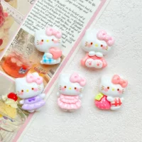 Яркая сторона объятия kitty мультфильм смола аксессуар diy крем резиновый чехол для телефона заколки для волос