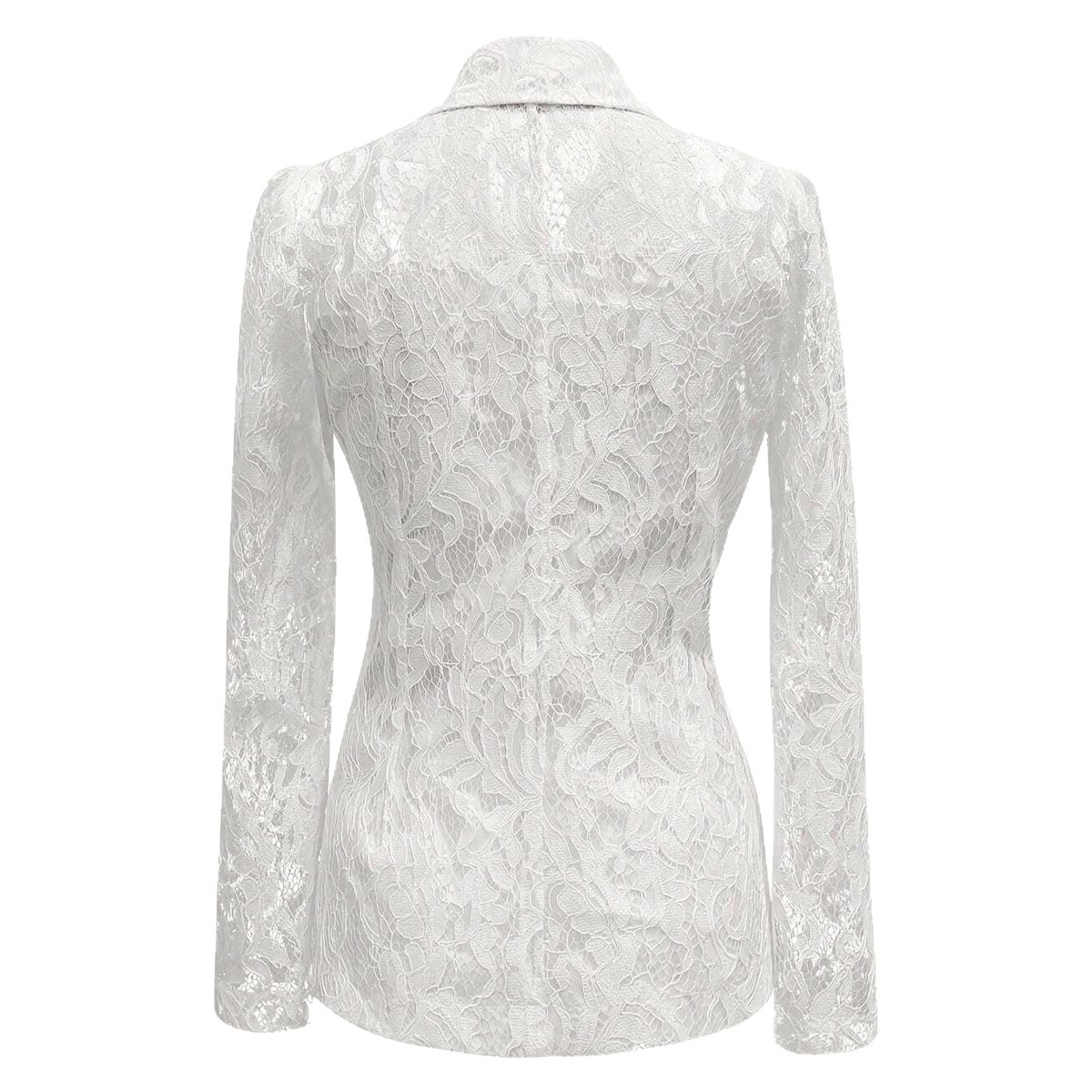 Women's Clothing Patchwork Hollowed Out Petal Slim Fit Suit Women's Elegant Outerwear Lining Style For Formal & Casual_voghion.com