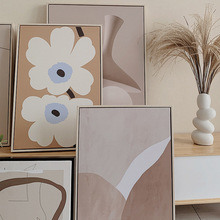 装饰画ins风家居客厅卧室沙发背景壁画油画莫兰迪色挂画现代