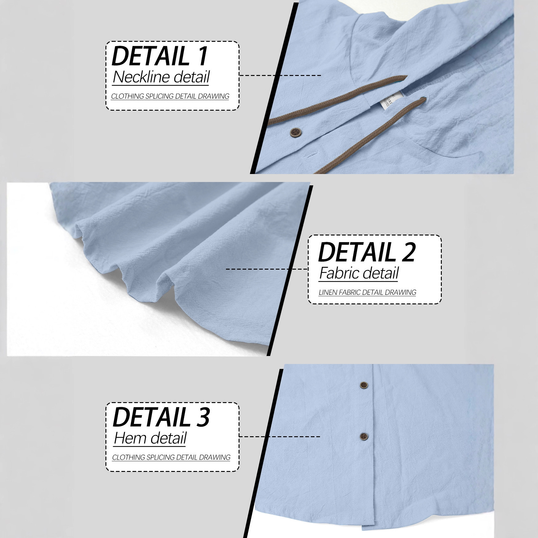 Transfronterizos hombre algodón casual camiseta con sombrero de manga larga comercio exterior moda suelta camiseta de playa americana