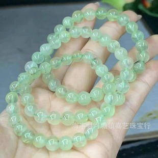 Natural Grape Stone Round Bead Single Ring Bracelet Fresh Grape Stone DIY Bracelet Accessories Microband Black Hair 7-11