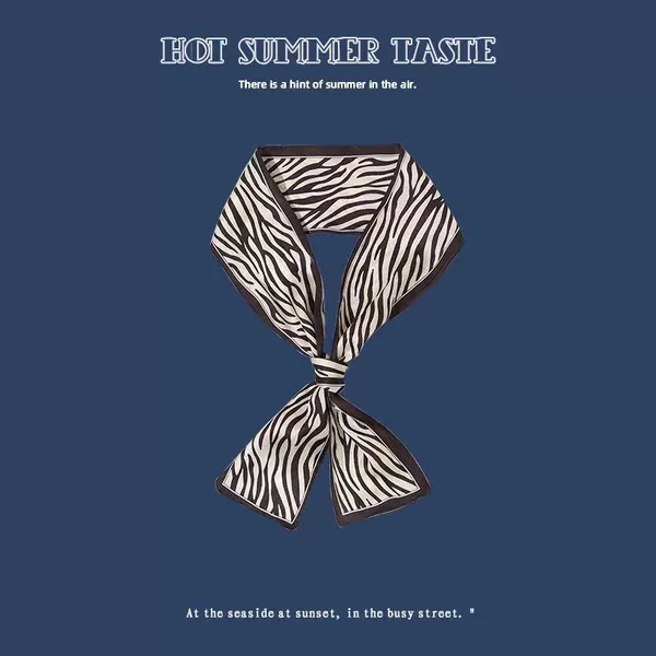 Silk scarf zebra print