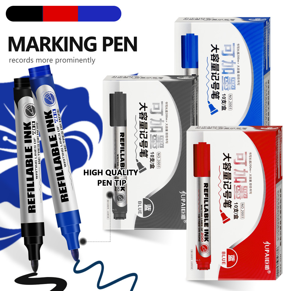 marcado de tinta de gran capacidad marcado de aceite de flujo rápido seco no borrable impermeable marcado de cabeza grande al por mayor