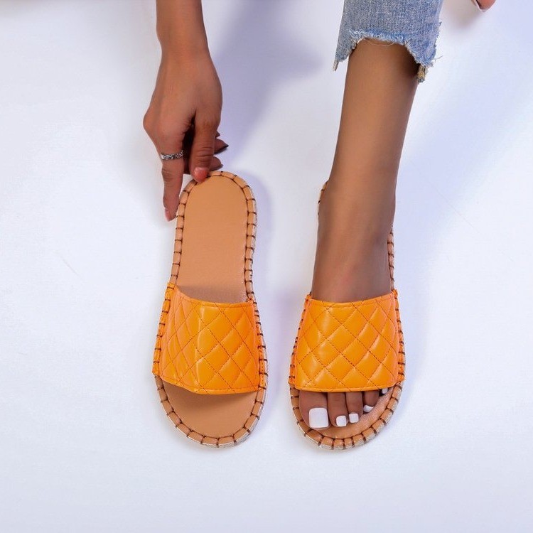 Kadın Sandaletleri Açık Hava Kauçuk Sentetik Şok Emici Su Geçirmez Parmak Arası Terlikler_voghion.com