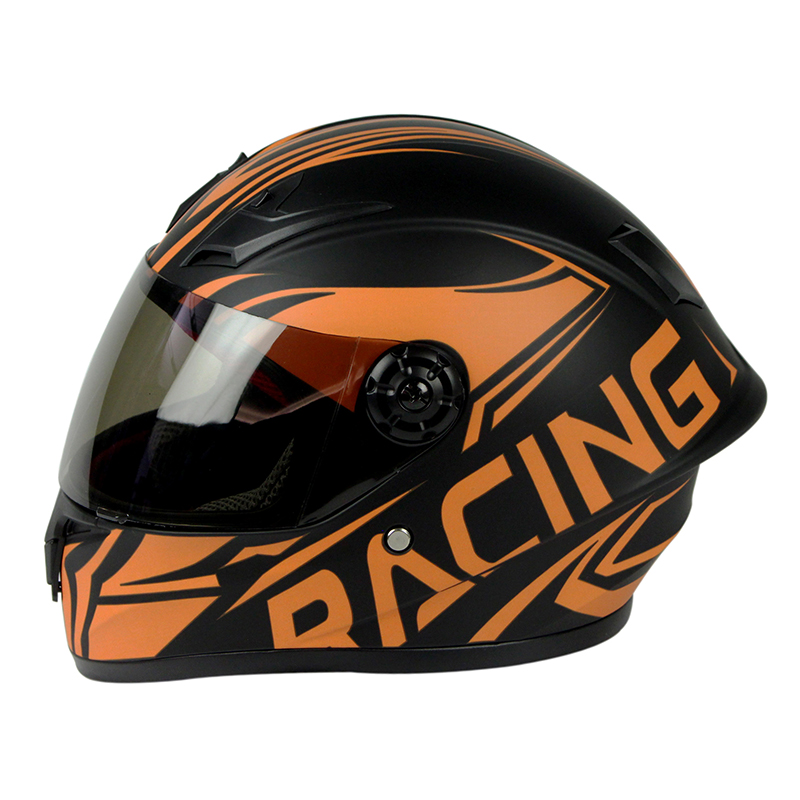 매트한 블랙 오렌지 라인(장갑 포함)