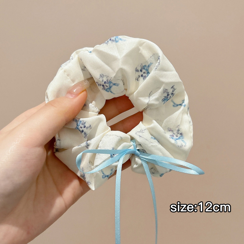 Temperamento floral intestino grueso anillo para el cabello bola femenina cabeza cuerda dulce cola de caballo cuerda para el cabello banda de goma de alta calidad accesorios para el cabello al por mayor