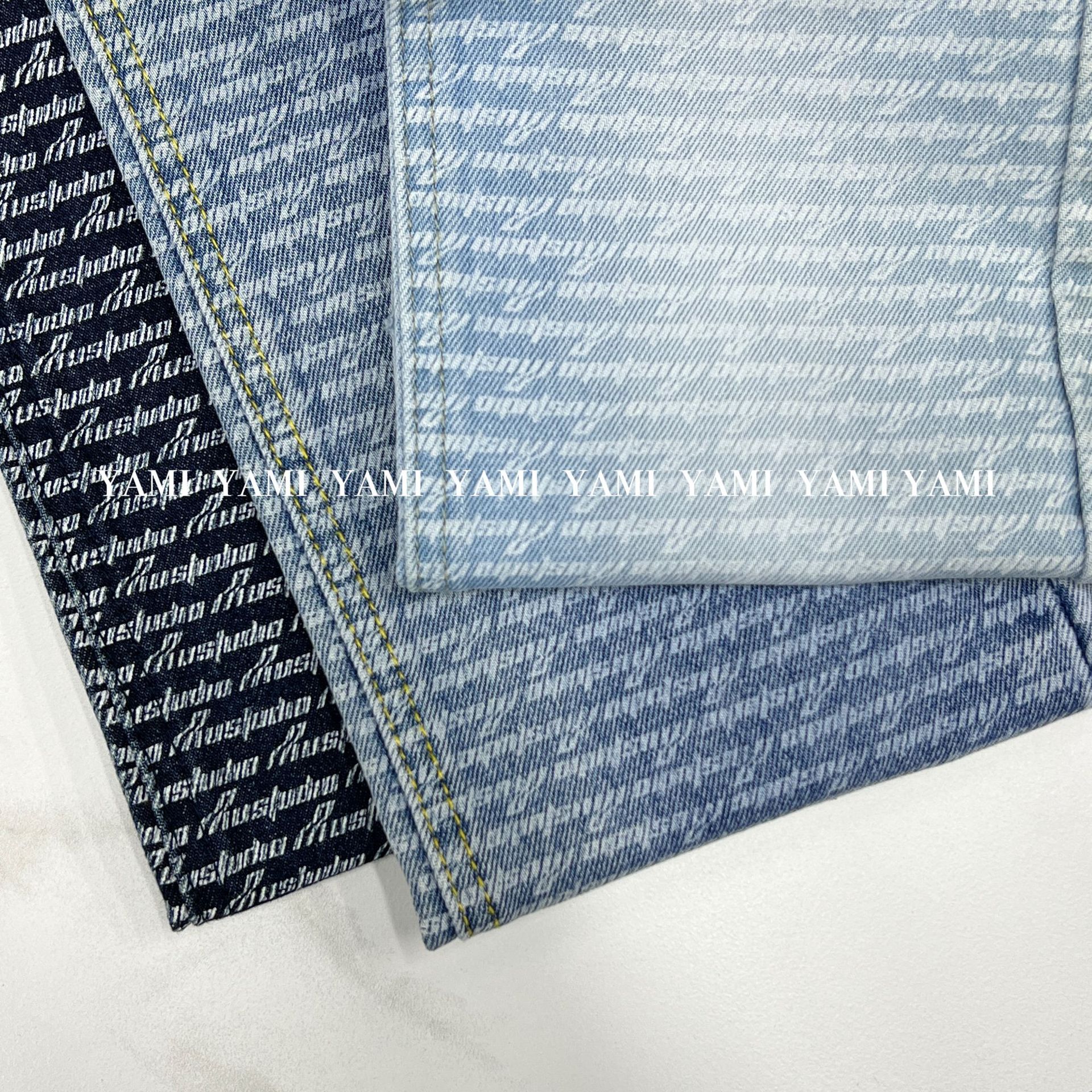 Fábrica de mezclilla al por mayor 10 siro spinning Denim sarga no elástico completo impreso inglés denim tela impresa image 4