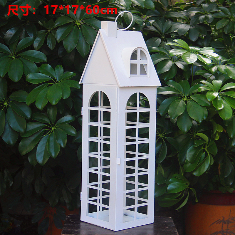 Retro hacer viejas casas de cuento de hadas lámparas de viento cabaña colgar decoración de comercio exterior de hierro forjado exportación decoración de jardín comestibles japonés