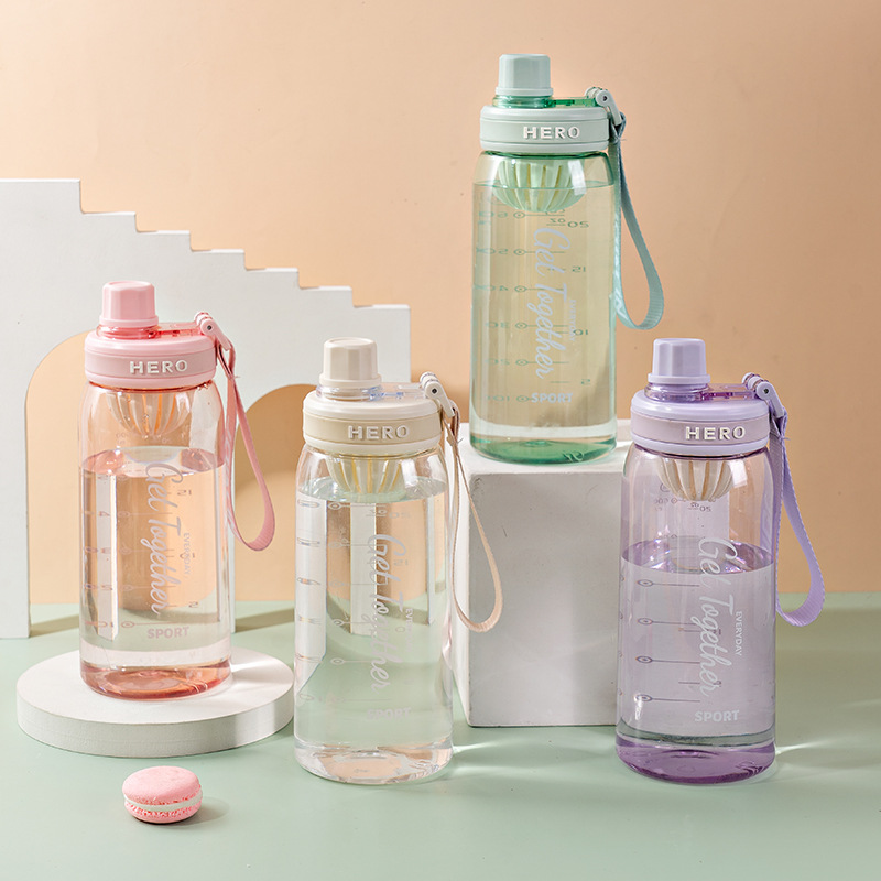 Tongtong 6325 estudiante al aire libre taza de plástico de gran capacidad deportes taza de agua portátil hervidor de agua taza niños taza de agua fitness