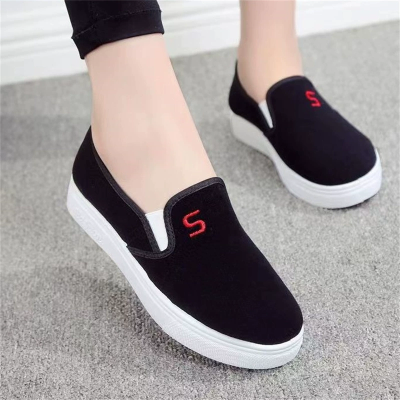 Old Beijing Тканевая обувь женская парусиновая дышащая мягкая подошва Студенческая обувь новая Универсальная повседневная обувь для внешней торговли оптом обувь для скейтборда