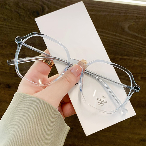 Side glitter model Xiaohongshu live broadcast model TR90 glasses frame anti-blue light frame plain eyes M3701
