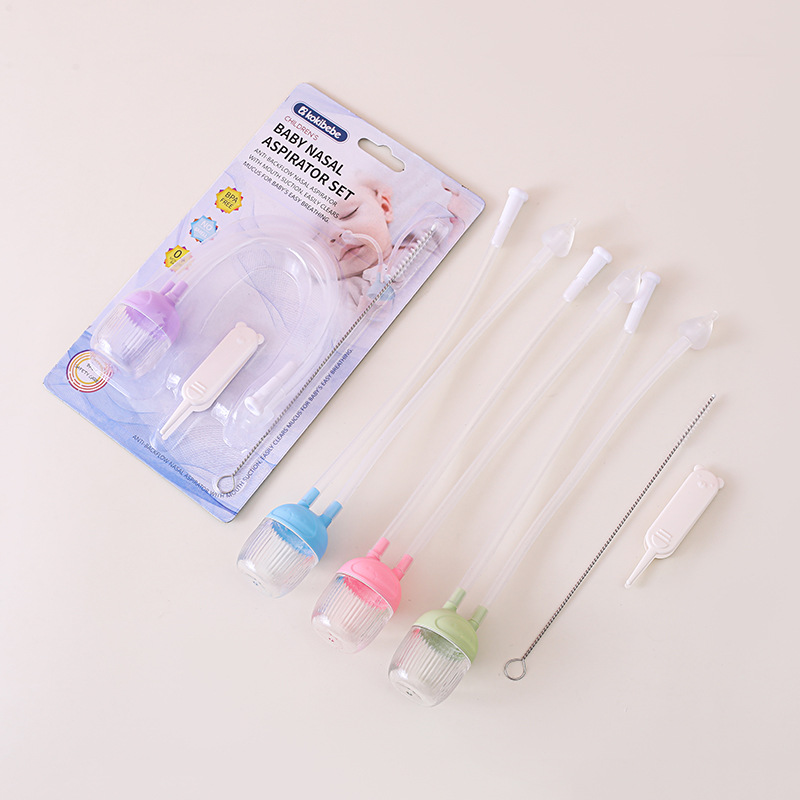 Aspirador Nasal de Succión Bucal para Bebés Set de 3 Piezas Plástico Tipo Catéter
