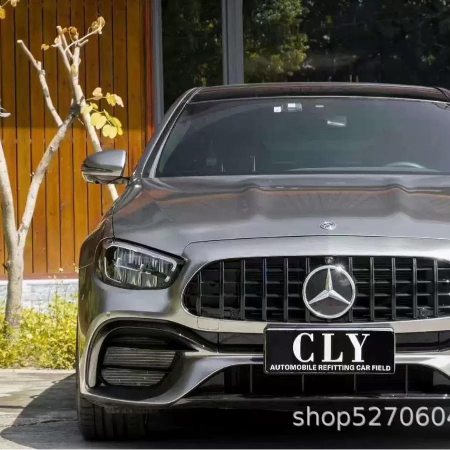 适用奔驰E级W213老改新21款E63前杠中网大灯尾灯后杠后唇尾喉后盖