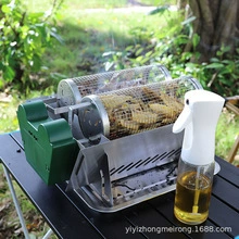 Уличная электрическая вращающаяся клетка для барбекю из нержавеющей стали, цилиндр для барбекю, барбекю, многофункциональный сетчатый роликовый угольный гриль для барбекю