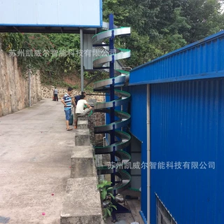 无动力螺旋机 无旋转滑道 垂直下坡输送带 螺旋输送机