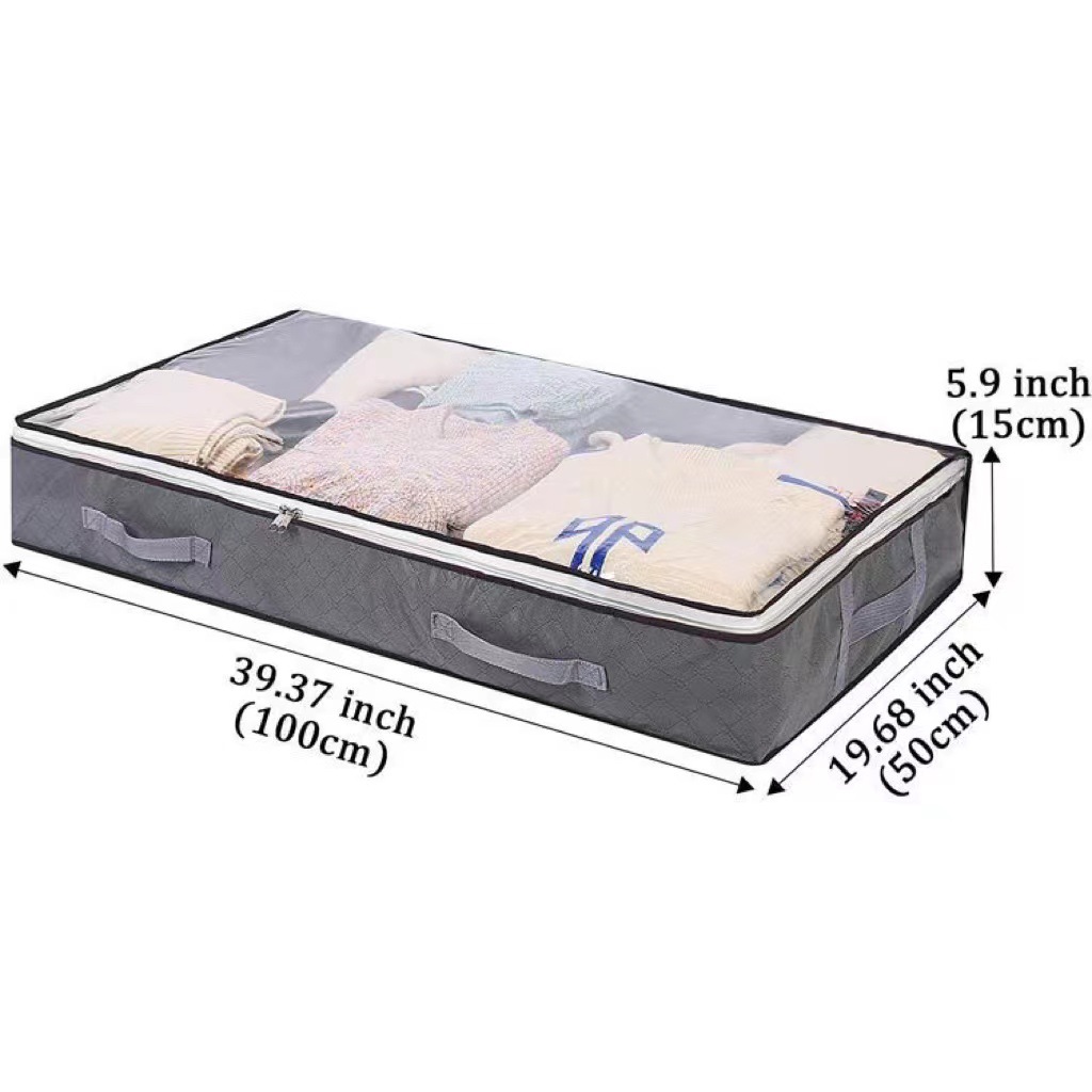 Edredón cama inferior edredón bolsa de almacenamiento armario ropa a prueba de polvo a prueba de humedad bolsa de organización caja de almacenamiento plegable caja de almacenamiento