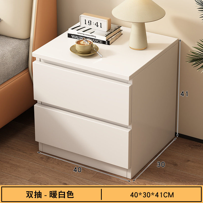 Mesa de cabezal de cama simple y pequeña multifuncional con armario de almacenamiento de extracción para habitaciones de alquiler de dormitorios pequeños armarios de cama