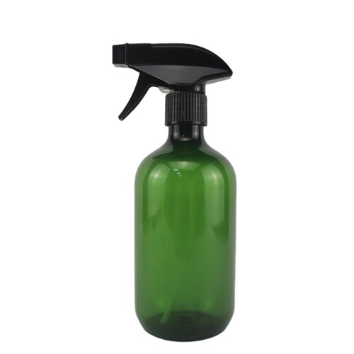 500ml plastic square gun spray bottle pet bottle green transparent gardening repackaged spray bottle alcohol disinfectant spray bottle