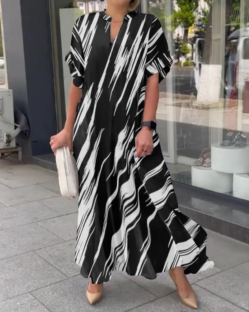 Women's Striped Maxi Dress lifestyle