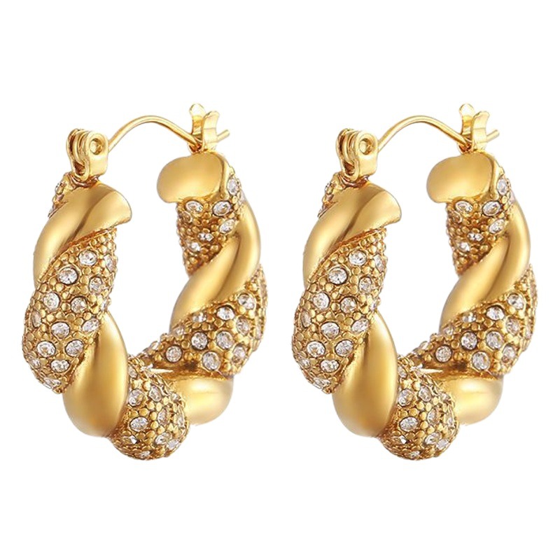 Amazon Venta caliente ZIRCON pendientes retro elegantes pendientes simples pendientes versátiles pendientes de moda al por mayor suministro directo