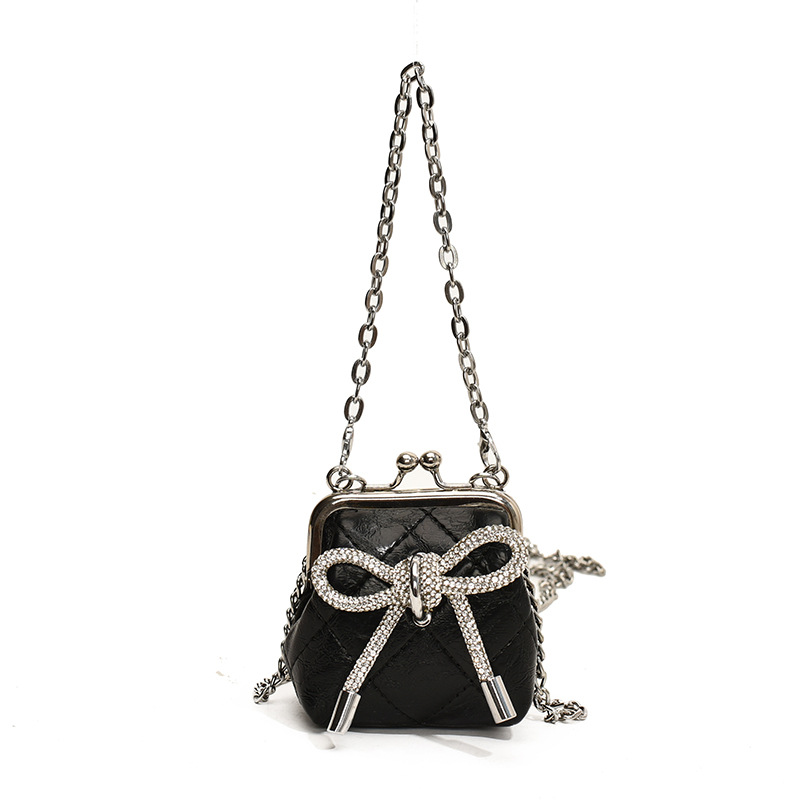 Bolsa de hombro coreana para niñas, arco de diamante de estilo extranjero, abrazadera de abrazadera para niños, nuevo bolso de cadena para niños