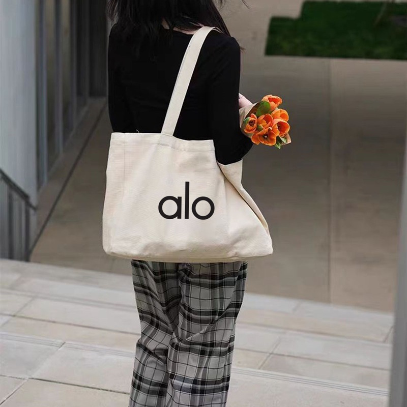 Alo韓国版ヨガシングル肩キャンバスバッグ女性大容量ショッピングバッグ|undefined