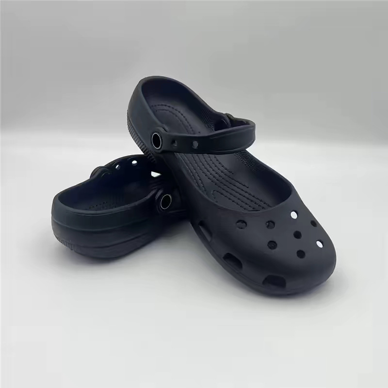 Popular Summer Perforated Ballet Shoes for Women, Flat Soft-Soled Mom Shoes, Non-Slip Outdoor Wear, Wholesale Eva