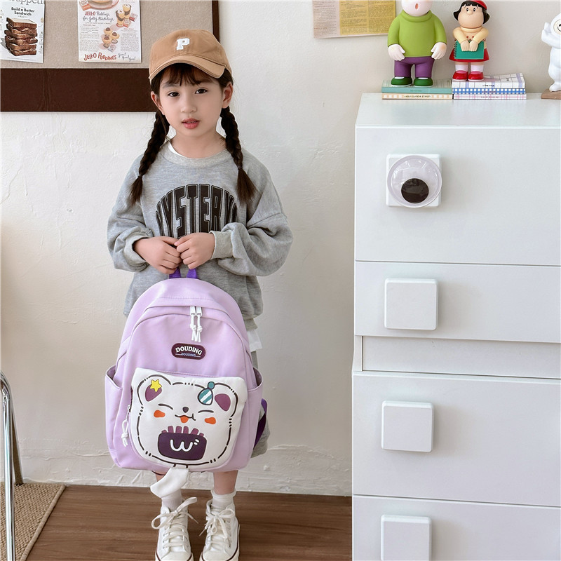 Mochila escolar de gran capacidad de dibujos animados lindos osos para niños y niñas, mochila de viaje ligera para niños