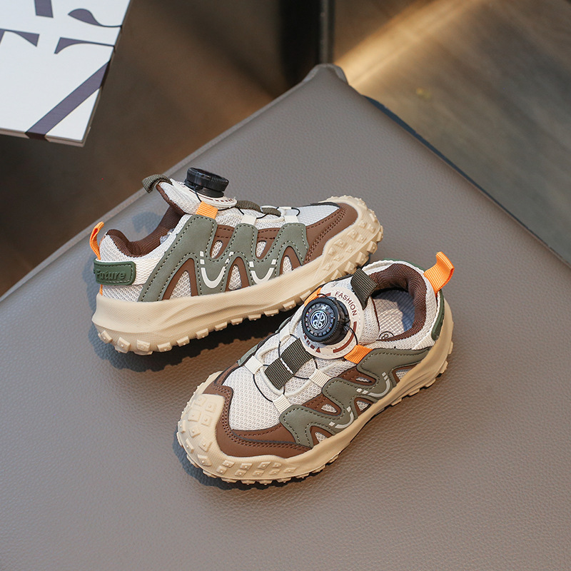 Vår och höst barnskor roterande knapp höst nya lilla tjej lätta Gump skor_voghion.com