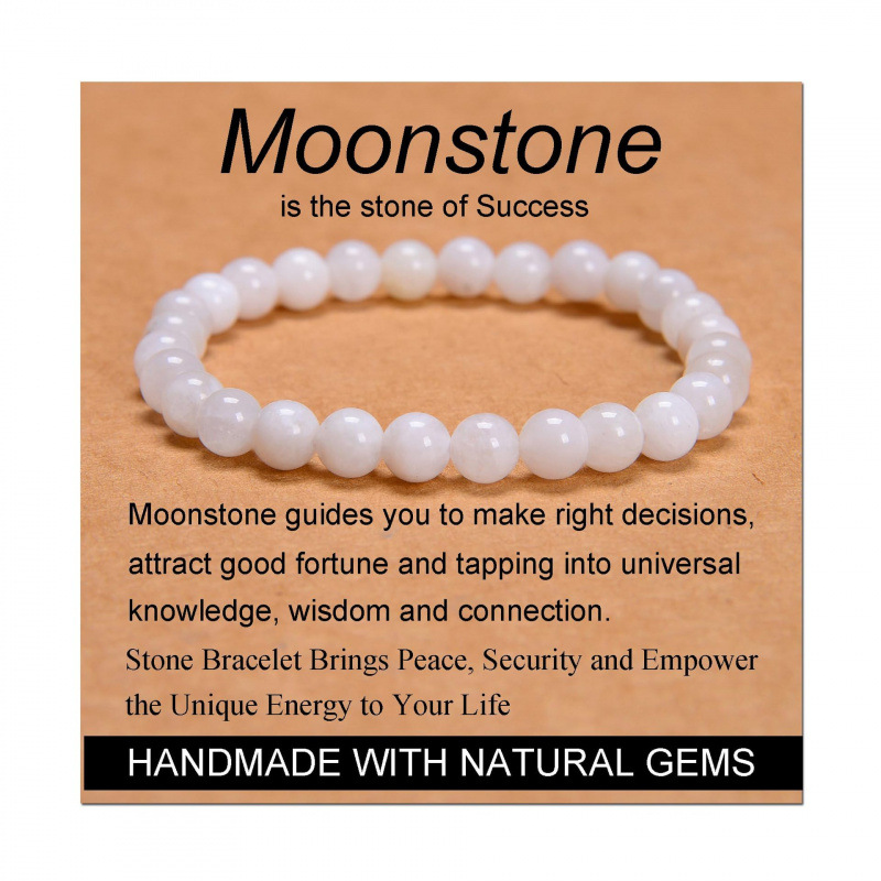 单圈手链弹力绳绿玉髓紫水晶地图石黑曜石孔雀石白玉髓单圈手链