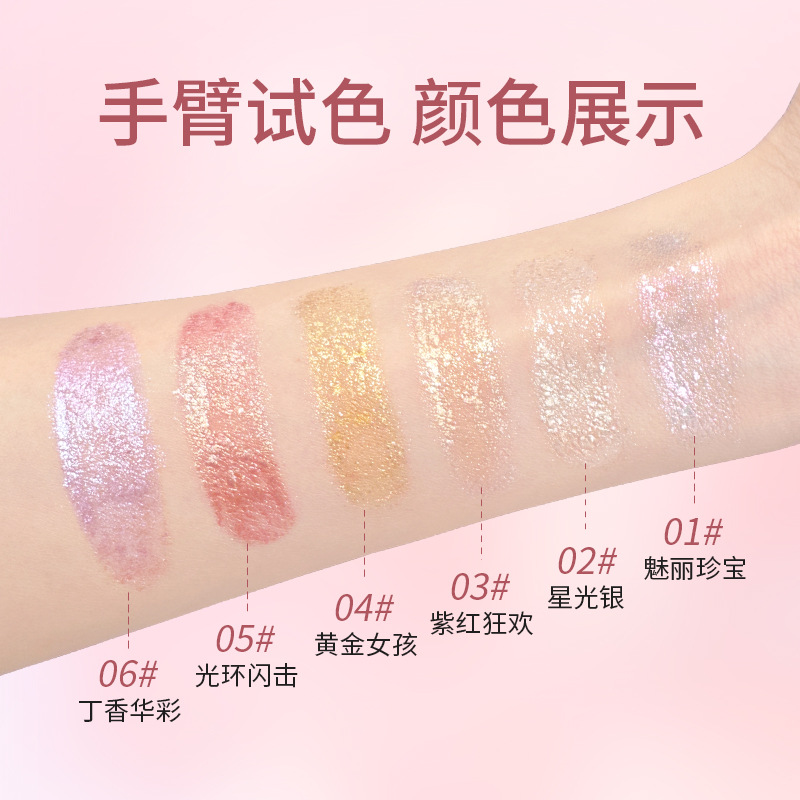 Sombra de Ojos en Gel Acuosa Xierui Life para Niñas, Sombra de Ojos en Barra de un Solo Toque con Efecto Perlado, Maquillaje al por Mayor Transfronterizo
