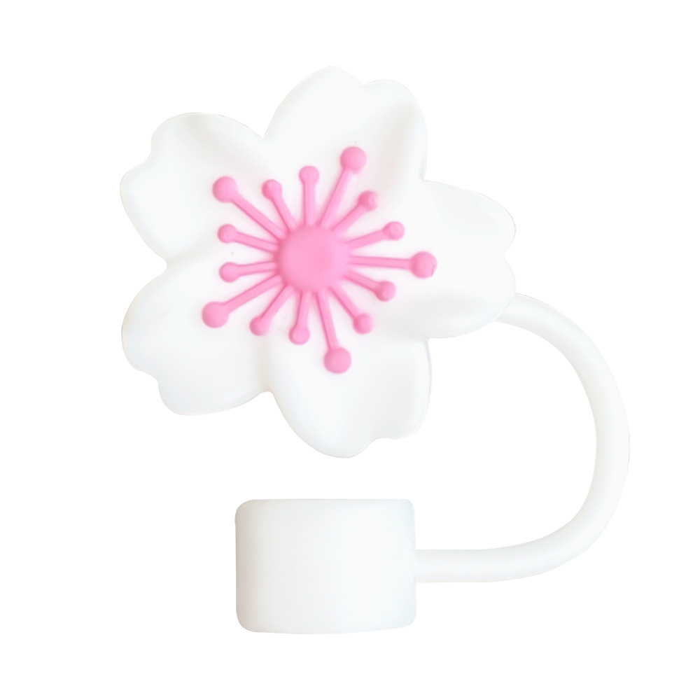 Flor rosa flor de cerezo de silicona