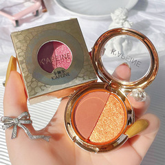 懶人雙色眼影高光2022新款珠光閃粉亮晶晶南瓜大地色平價小盤便攜