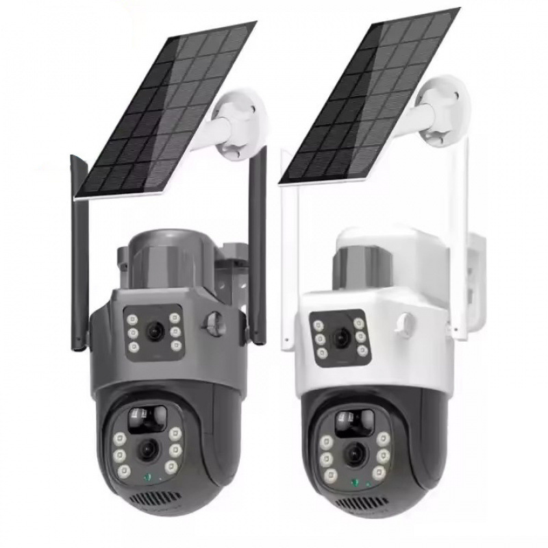 V380 cámara solar de doble pantalla al aire libre venta cruzada inalámbrica WiFi al aire libre 4G cámara de vigilancia
