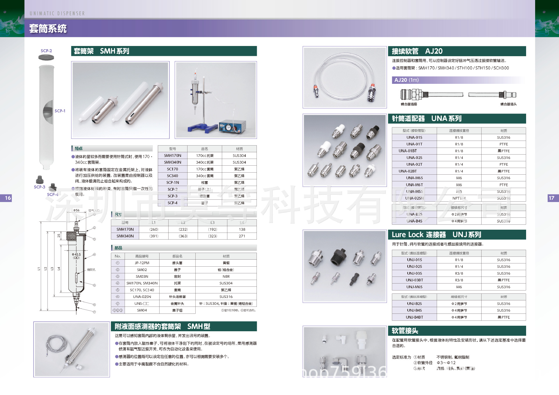 Japan's Unicontrols offers a socket system, socket rack, connecting hose, syringe adapter, and connector