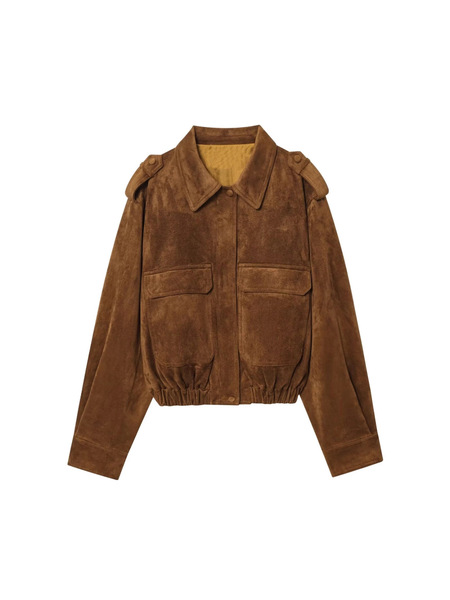 autumn retro velvet jacket for leisure