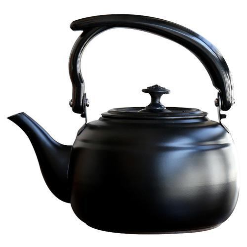 WI25 wholesale ceramic teapot, black classical small teapot, stainless steel children's tea art glass kettle