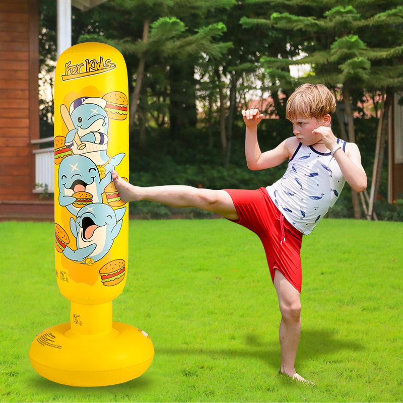 Doctor Dolphin vaso inflable para niños columna de boxeo inflable para niños inyección de agua para niños vaso de boxeo para el hogar