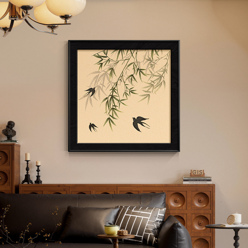 客厅装饰画新款高档级感壁画复古大气组合画中古风沙发背景墙挂画|undefined
