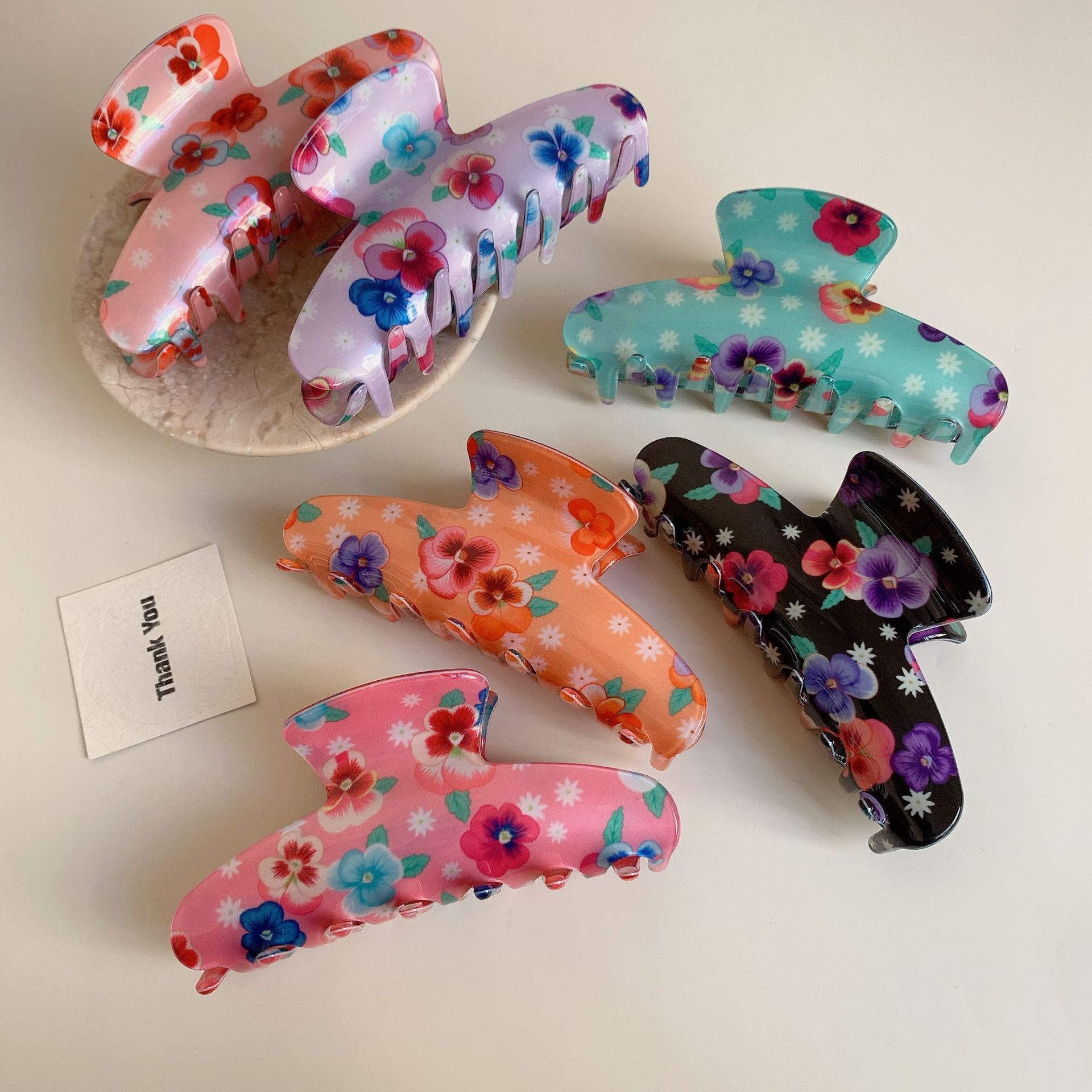 Casual, Pastoral Style Casual Pastoral Women's Flower Arylic Hair Claws
