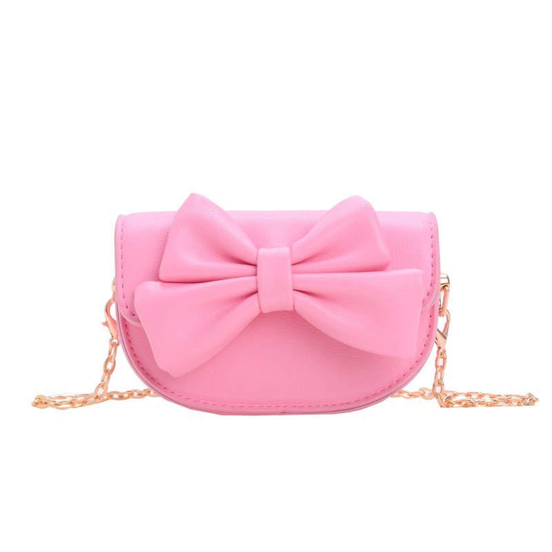 Bolsa de hombro coreana para niñas, estilo extranjero, mini lindas bolsas de arco para niños, 2025 nuevas bolsas de cadenas para niños