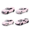 Realistic fuchsia metal racing car, minifigure, toy, wholesale