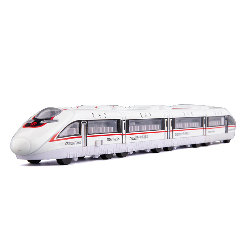 Simulación Tire hacia atrás Puerta Abierta de aleación de alta velocidad modelo de tren magnético armonía Fuxing UEM decoración traje de pista